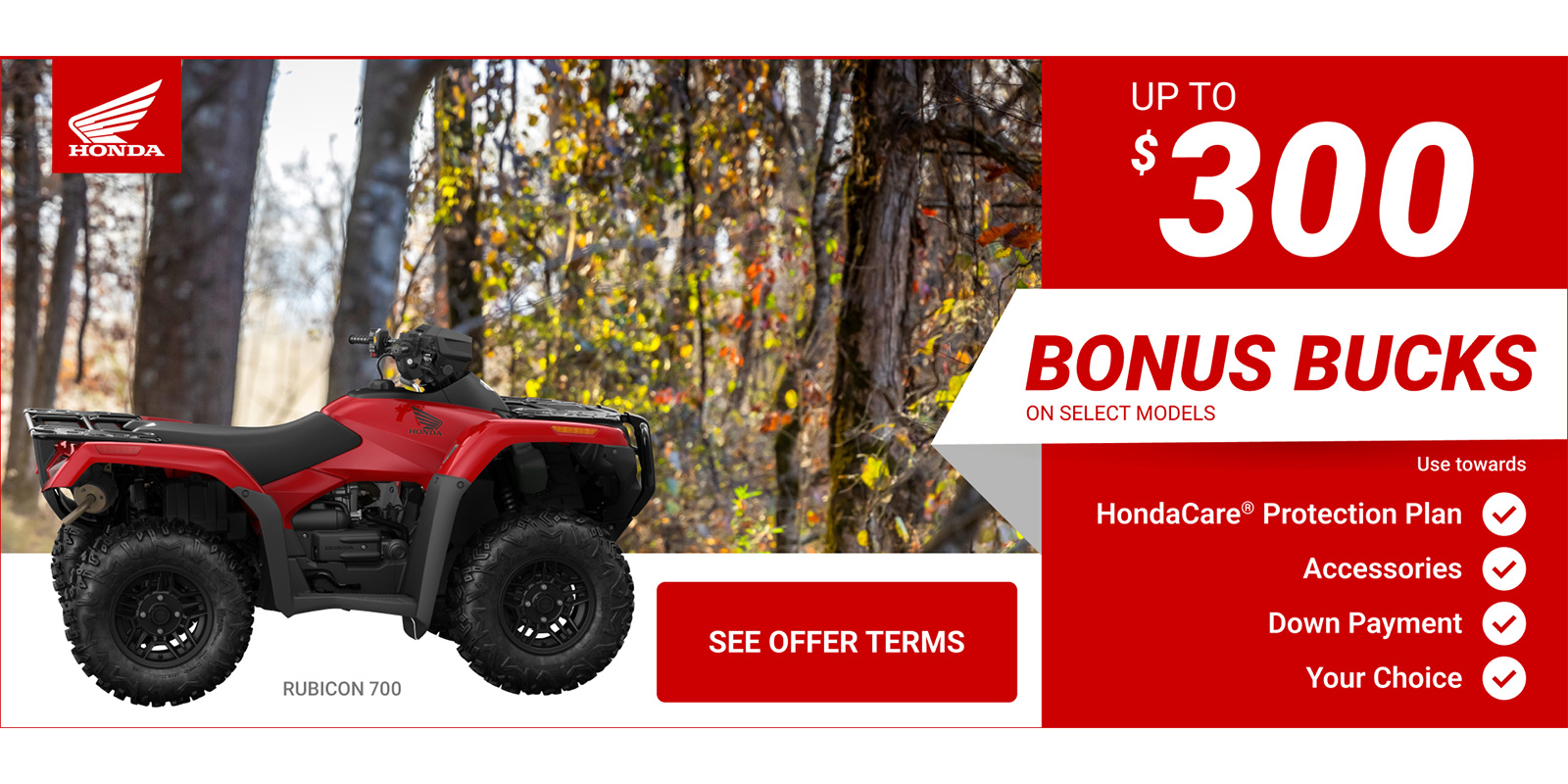 Honda Rubicon ATV Offer