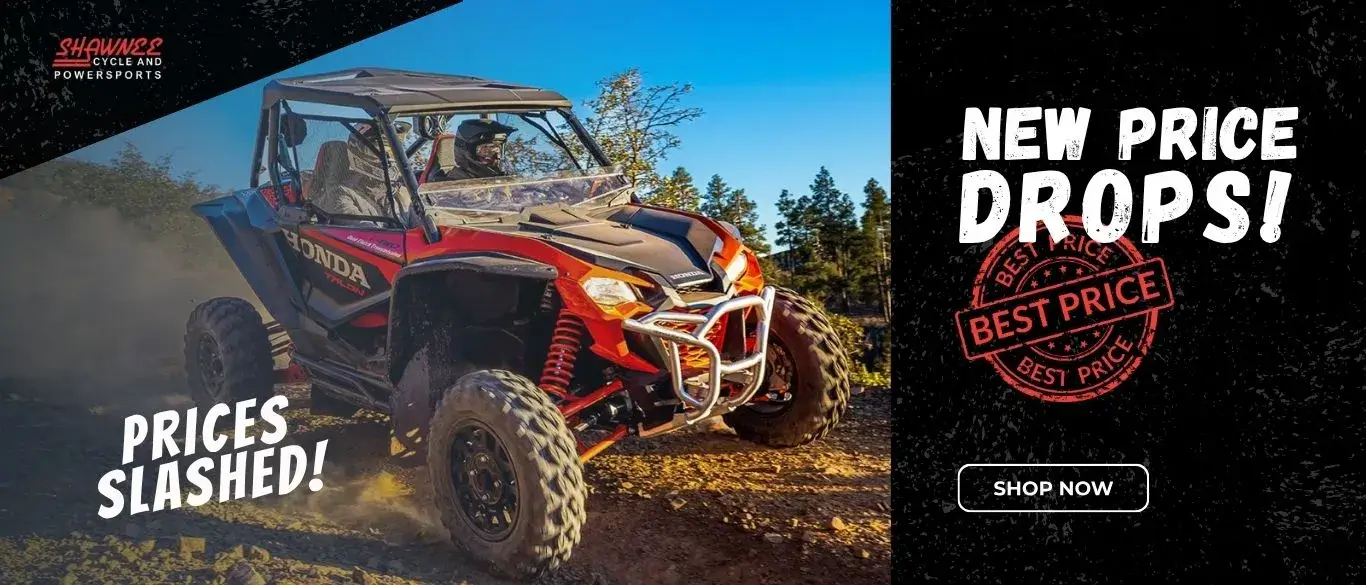 shawnee new price drops Powersports & Motorcycle Dealer Kansas City MO,motorcycles,atvs,utvs,dirt bikes,honda,kawasaki,yamaha,cfmoto,kayo,Powersports in Shawnee KS,New & Used Powersports,side-by-sides,Motorcycle Dealer