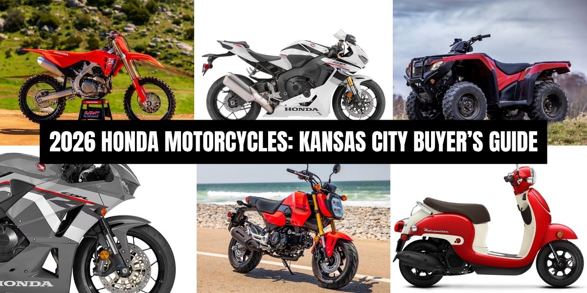 2026 Honda motorcycles in Shawnee Cycle showroom