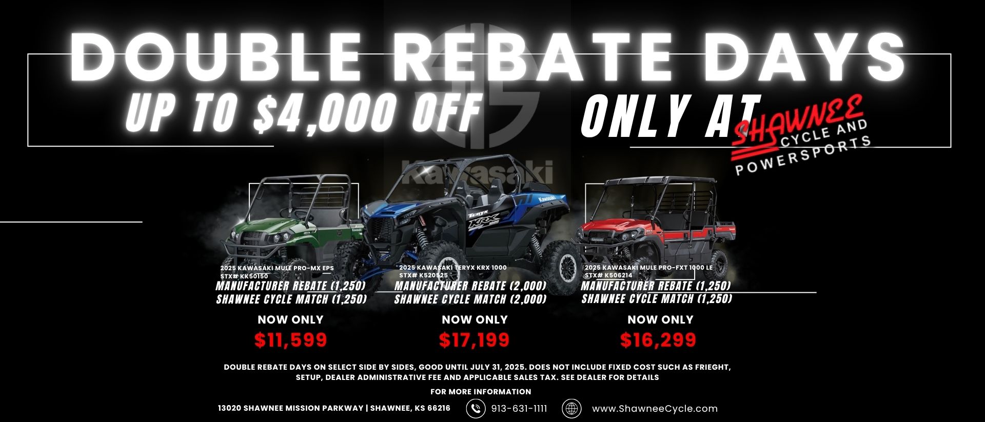 Kawasaki Side By Side On Sale